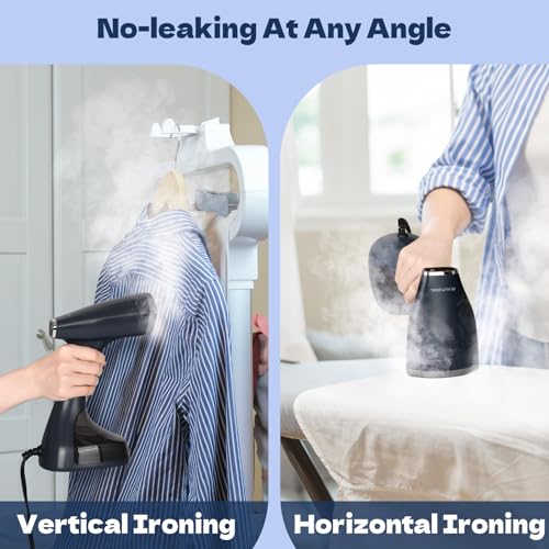 BEAUTURAL Dampfglätter mit 2 Dampfstufen,1800W Dampfleistung von 28 g/min 260ML Wassertank, Abschaltautomatik und Tropfstopp Faltbar Dampfbürste
