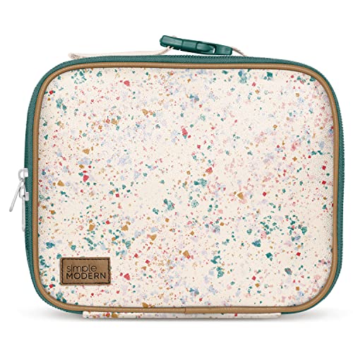 Simple Modern Vegan Leather Lunch Bag For Girls | Reusable Insulated Kids Lunch Box For School Pu Faux Leather Meal Containers For Toddler | Hadley Collection | Cream Terrazzo #TOP18
