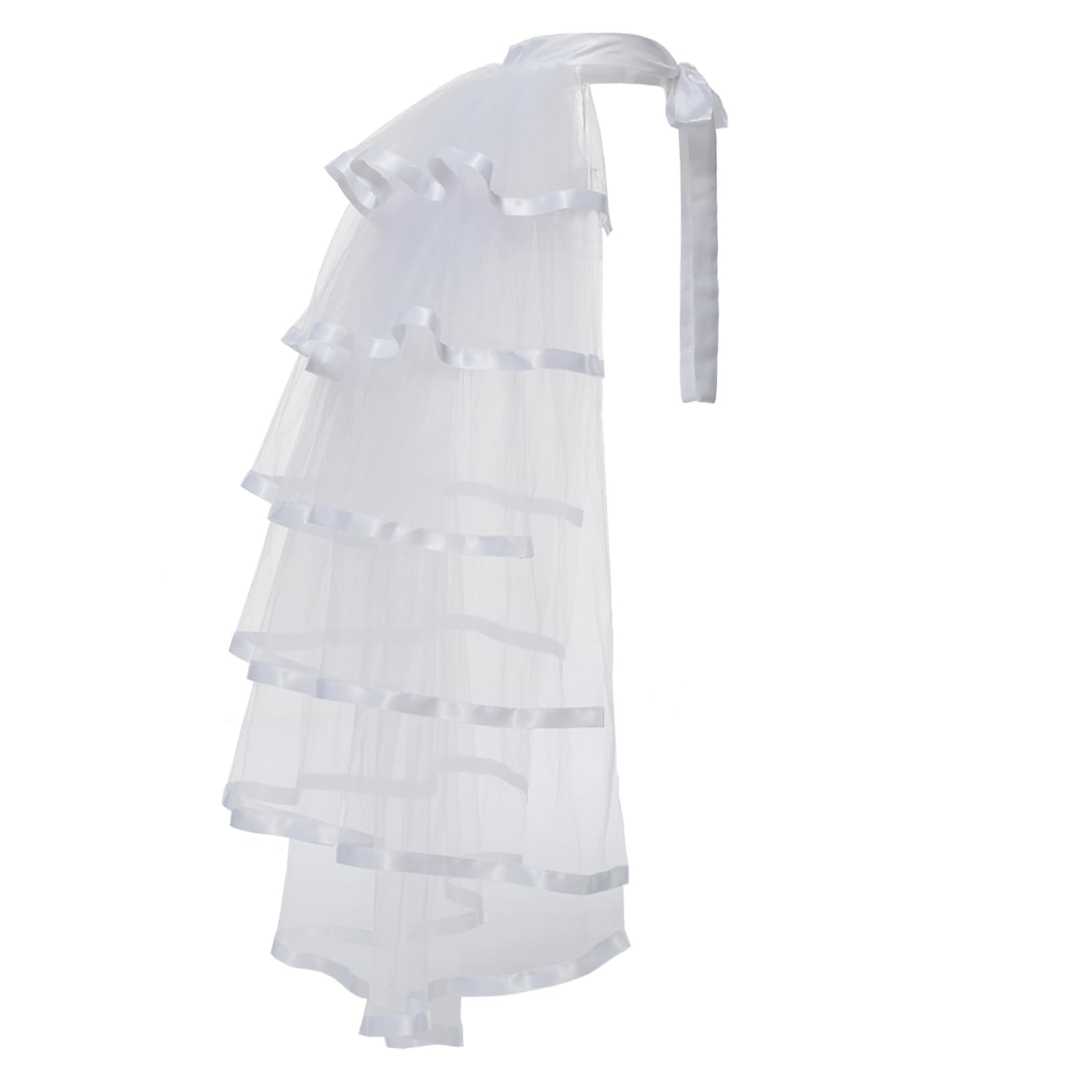 Jupe Tulle à Ceinture Réglable pour Robe Gothique Volume et Confort 105cm Blanche