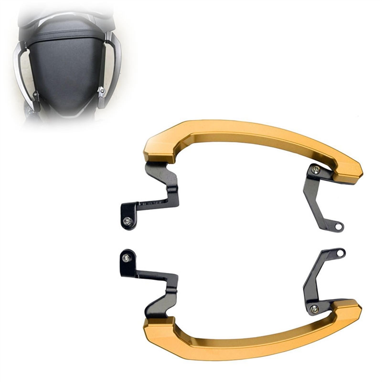 Barra de apoyo Para Yamaha MT07 MT-07 FZ-07 MT 07 FZ07 FZ 07 2014 2015 2016 2017 Reposabrazos Del Pasajero Reposabrazos Del Asiento Trasero Soporte Decorativo Manillar Agarradera Asiento ( Color : Gol
