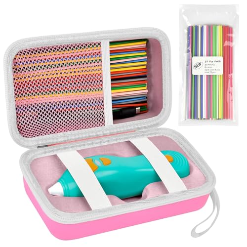 Image of ANKHOH 3D Printing Pen Case for 3Doodler Start+, 72 Pen Refills Included