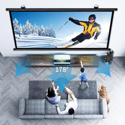Pantalla manual para proyector 16:9 72 pulgadas miniatura 5