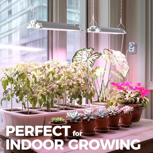Image of Barrina TX18 1FT Hanging Grow Light, 72W(4 x 18W, 360W Equivalent), High PPFD, Full Spectrum, Mechanical Timer, LED Grow Lights for Seed Starting, Vegetable with On /Off Switch, Linkable, 4 Packs