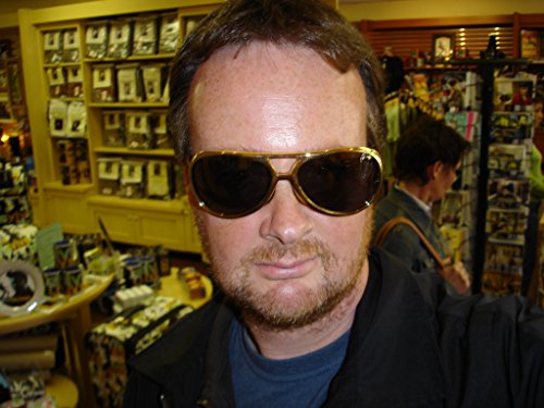 Rock And Roll Sunglasses - 2 pcs - Gold Style with sideburns3