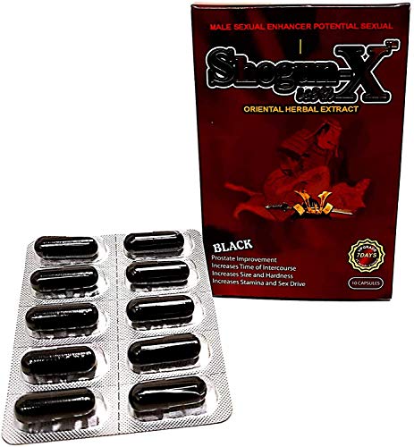 Shogun X Black The Pill Natural Energy Supplement, Men Test Boost Your Performance, Energy, and Endurance 10 Pills Per Pack