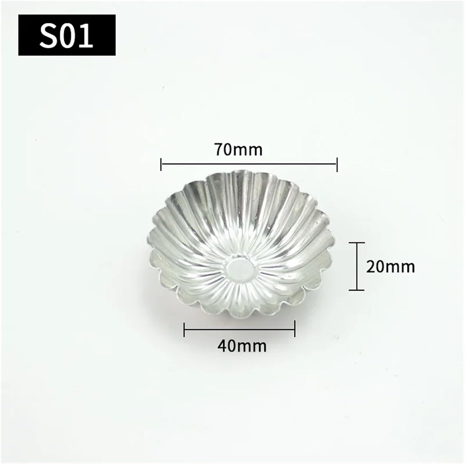 50pcs Egg Tart Molds Aluminum Brioche Mold Resuable Pie Pan Non-stick Baking Tool For Shells Cupcakes Muffin Pudding(S01)