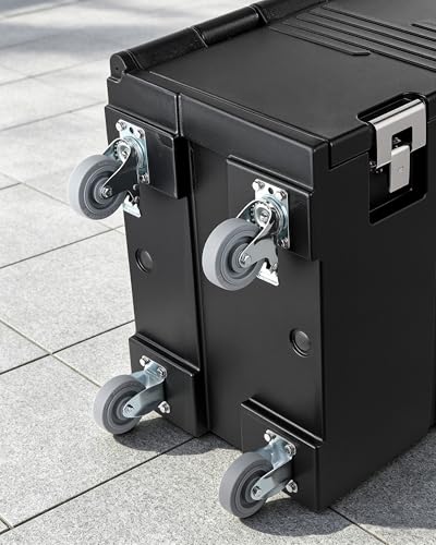 Image of VEVOR Caster Wheels, 5 Inch Heavy Duty Casters, Compatible with VEVOR Insulated Food Pan Carrier, Set of 4 (2 Swivel with Brake, 2 Rigid)