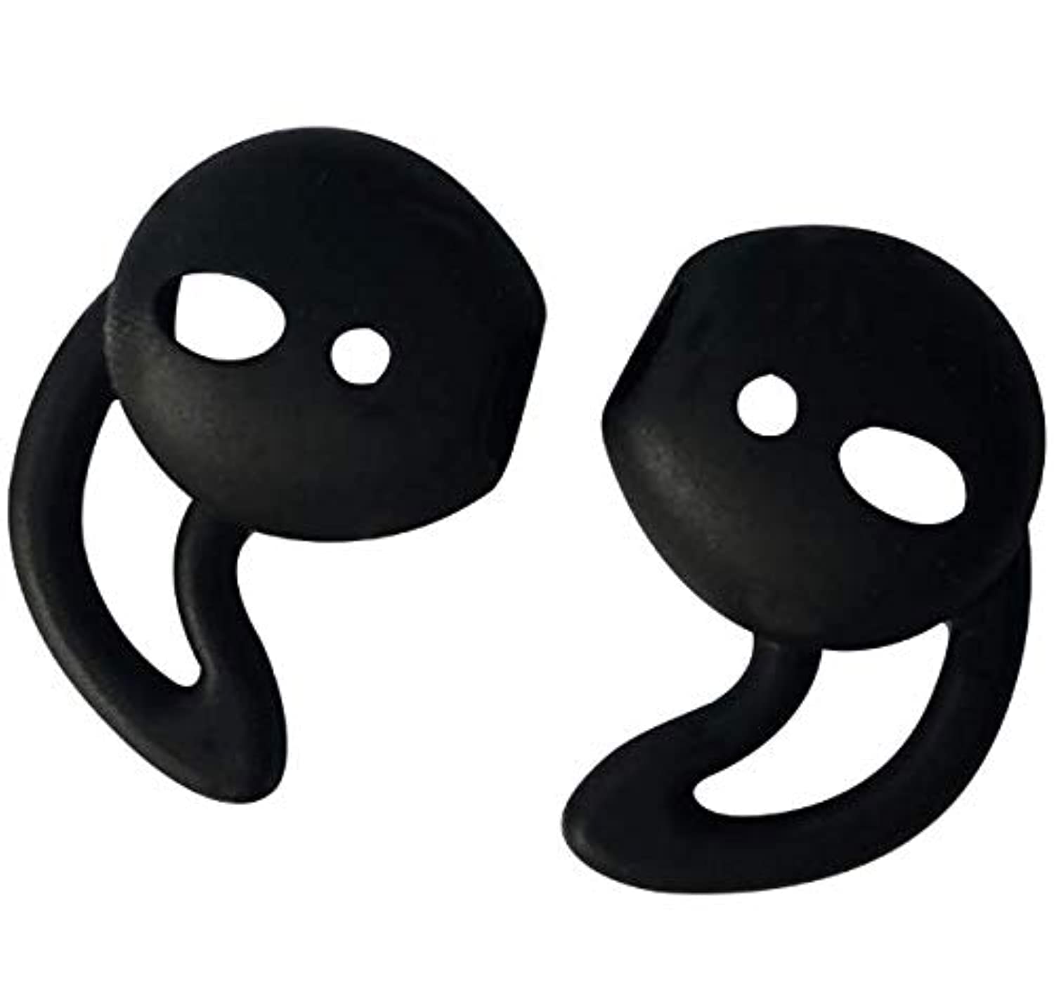 Apple EarPods Soft Silicone Antislip Ear Cover Hook Earbuds Tips (Black)