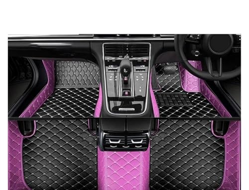 Tapis de sol haut de gamme RAV4 2020 habillage intérieur noir et violet RHD