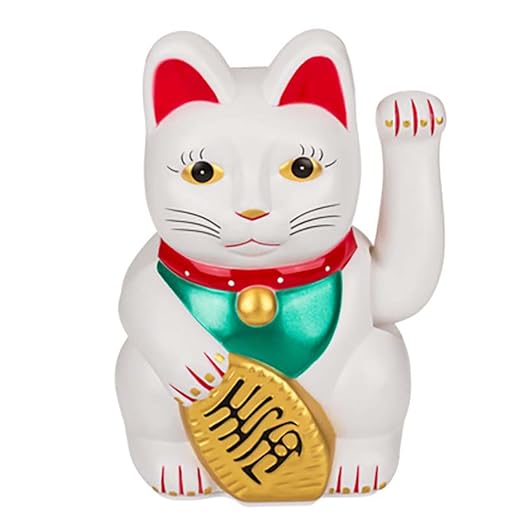 Out of the blue Lucky Chinese Cat Waving Left Paw Decoration Item / Size 20 x 14 cm
