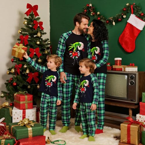 Manooby Christmas Pajamas for Family,Christmas Pajamas Matching Sets,Xmas Pjs for Men (M,PJs- 03)4