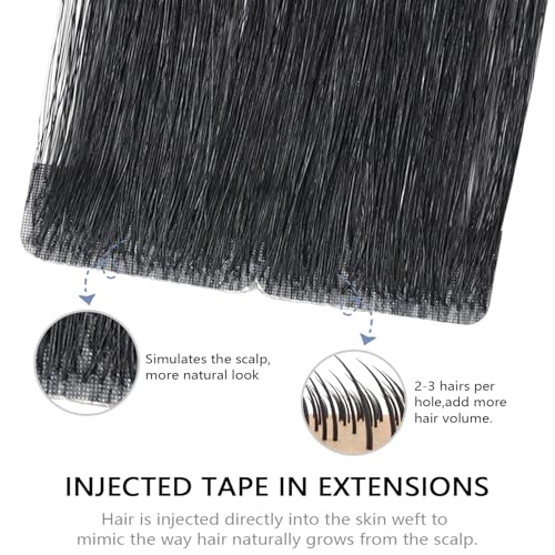 Image of COOKAYU Invisible Tape in Hair Extensions Human Hair