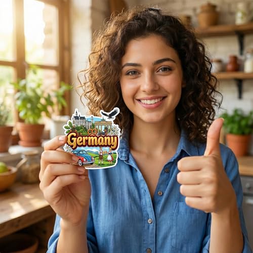 Image of Fridge Magnet - Premium Engineered Wood Souvenir, Laser-Cut Decorative Magnet for Home, Office & Travel Gifts - Germany