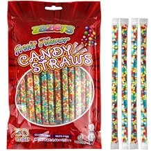 Candy Straws Fruit Flavor - Individually Wrapped Colorful Sweet Dots Snacks for Kids Fun Candy Sweets Perfect for Parties, Birthday, Festivals, and Halloween, Gluten Free, Nuts Free - 30 Units