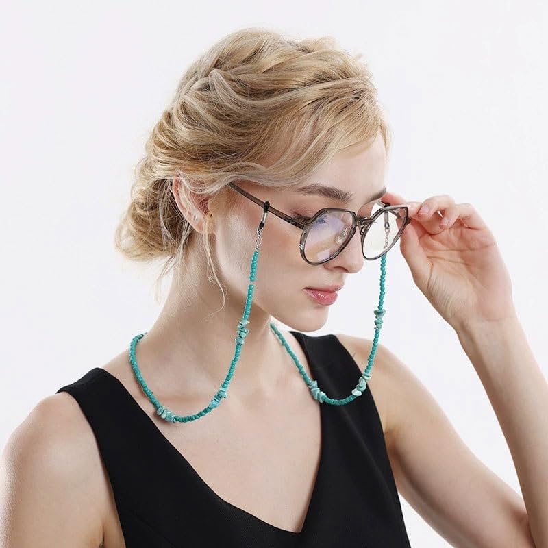 Irregular Glasses Rope Beaded Eyeglass Chains Green Sunglasses Hanging Neck Delicate Eyewear Accessories