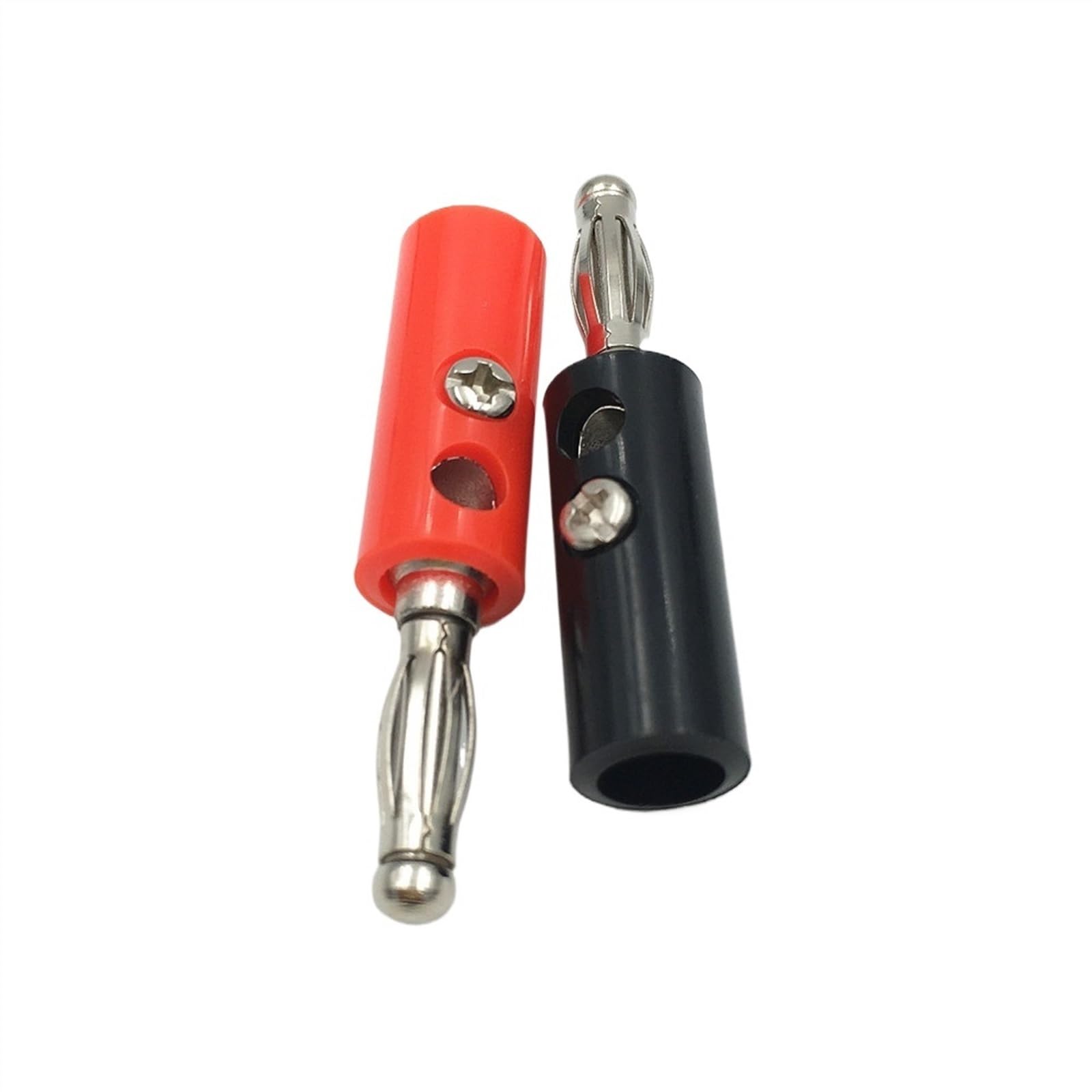 10 sztuk czarny i czerwony kabel głośnikowy kabel audio złącze wtykowe gniazdo męskie 4mm bananowe złącze kablowe (70R)
