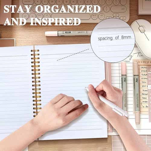 Dilemat Teacher Gifts Notebook,Teacher Appreciation Gifts Journal for Writing,Teacher Must Haves,Gift for Teacher Last Day of School,Preppy Floral Teachers Hardcover Spiral Notebook Journal 5.5x8.3 Inch - Image 3