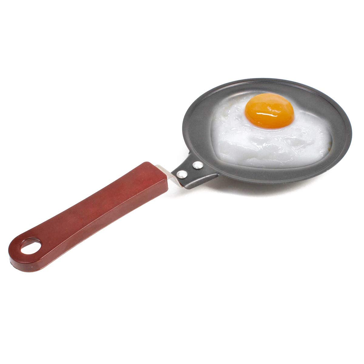 GOODS+GADGETS Bratpfanne mit Herz-form, mini Eier-pfanne Aus Edelstahl Mit Antihaftbeschichtung für romantische Frühstückseier