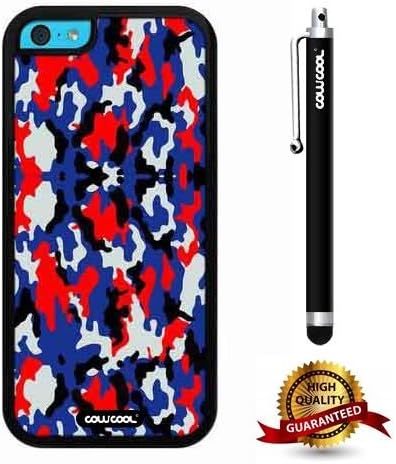 iphone 5C Case, Flower Case, Cowcool Ultra Thin Soft Silicone Case for Apple iphone 5C - Abstract Flower Camo