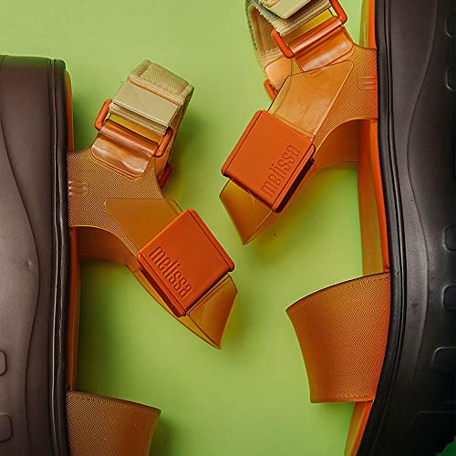 Melissa Kick Off Sandal Marrom Laranja Transparente-36