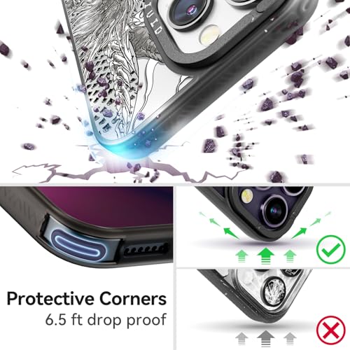 Coque iPhone 14 Pro Max durable motif dragon contre les rayures - 2