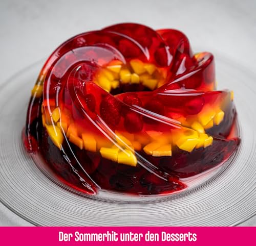 DECOCINO meets SALLY - Götterspeise Mangogeschmack 2 x 15g - Perfekt als Nachspeise, Tortendeko, Dessert, etc. Unvergleichlich guter Geschmack