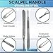 100 Pcs Sterile Blades #10#11#12#14#15#16#20#21#22#23 with #3#4 Stainless Steel Scalpel Knife Handles for Precise Cutting, Sculpting, Model Making