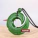 Green Jade Dragon Jade Pendant Fashion Runes Necklace Jewellery Chinese Hand-Carved Relax Healing Women Man Luck Gift