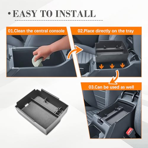 TACOBRO Center Console Organizer Tray for Kia K4 2025 2026 Custom Fit Armrest Storage Box Insert, Durable ABS Material, Easy Install Interior Accessories by TACOBRO - Image 4