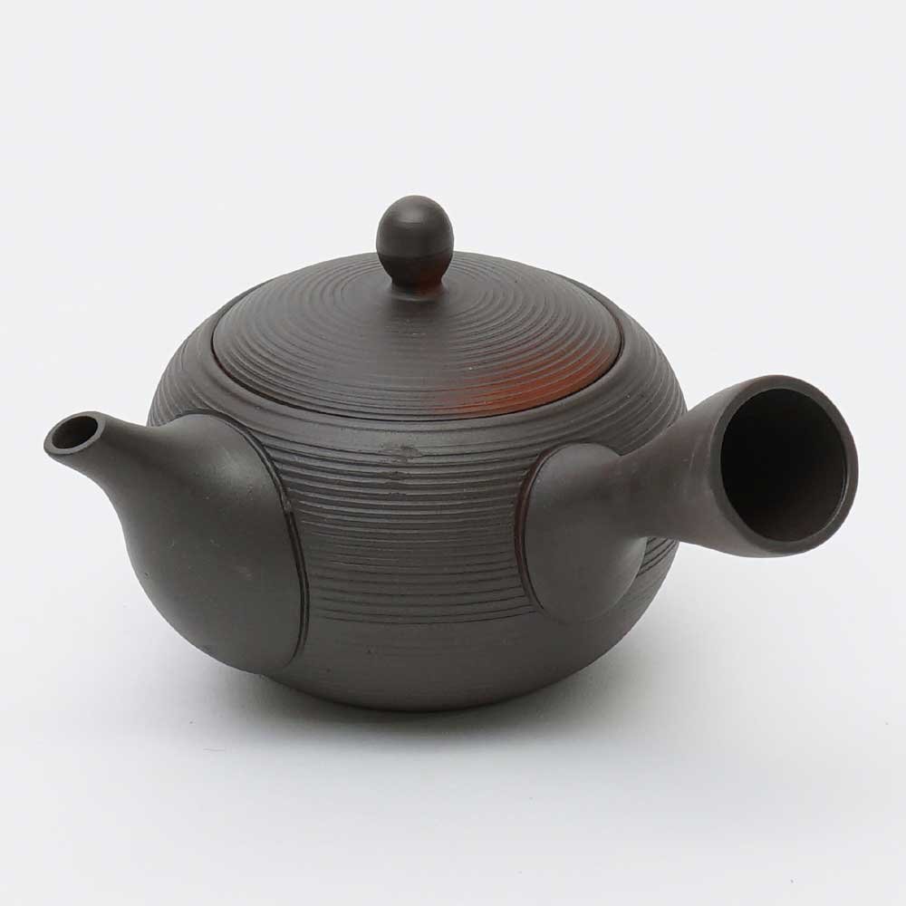 Yamakiikai Théière japonaise ronde en céramique Tokoname Kyusu 350 cc avec filtre intégré Y264 du Japon L161 M263