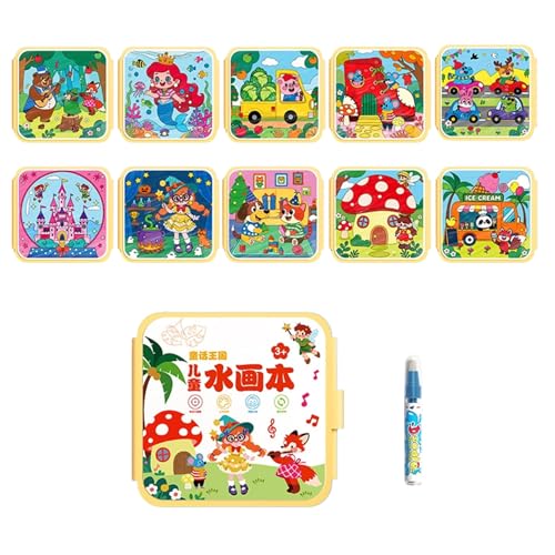 Akvarellfärg set, bärbara pedagogiska material, vattenfärg rese-kit, kreativ konst set, barn målningsverktyg, nybörjare konstnärsmaterial, färgmarkörset för pojkar flickor nybörjare konstnärer