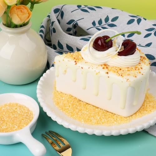 Image of Yellow Sanding Sugar Sprinkles, 4.6 oz Edible Sparkling Sugar Crystals for Baking Topping, Cupcakes, Cookies, Ice Cream & Cake Decorating, Wedding Party Easter Christmas Supplies