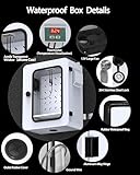 Akwscyby Outdoor Electrical Box with Thermostat and Fan and Clear Window, Precise Temperature Control 0.1°F, IP65 Water Resistant Rating, Galvanized Steel, Aluminum Rear Beam(19.7" x 17.7" x 7.9") - Image 7