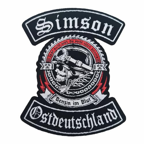 Aufnäher Patch Simson Ostdeutschland Totenkopf Patch DDR moped motorrad