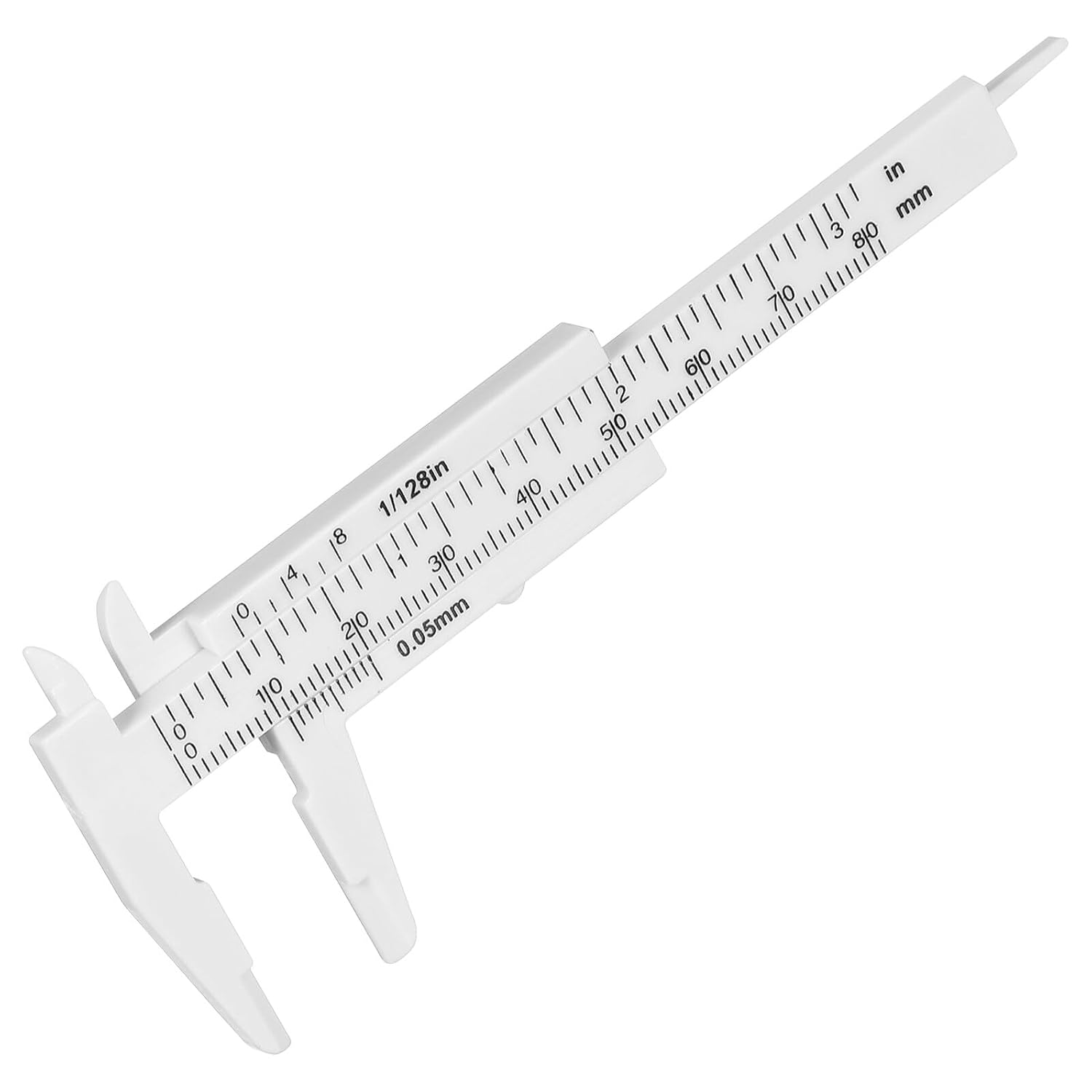 Mini Plastic Vernier Caliper Sliding Gauge Jewelry Button Measuring Tool Lightweight for Internal External Step Depth Measurements