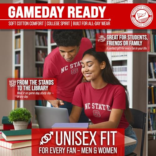 Image of NCAA Gameday Cotton T-Shirt for Men and Women | Officially Licensed NCAA Tee - Preshrunk Ring-Spun Cotton - Screen-Printed Team Logo