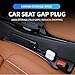 Cprnru 2 Pack Car Seat Gap Organizer, Seat Gap Filler Plug for Cars, SUVs & Trucks – Prevents Lost Items, Great for Rideshare, Daily Commute & Long Trips, Universal Fit PU Leather, Black