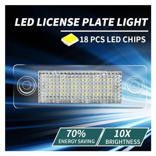 Lámpara LED para luces de matrícula coche blanco 6000k 12V 2 Uds 2