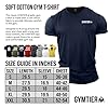GYMTIER Gym Clothes for Men Gym T-Shirt - Bodybuilding Workout Training Top Bodybuilding Workout T Shirt Training Top MMA Men's Active Wear, Navy, XXL #4