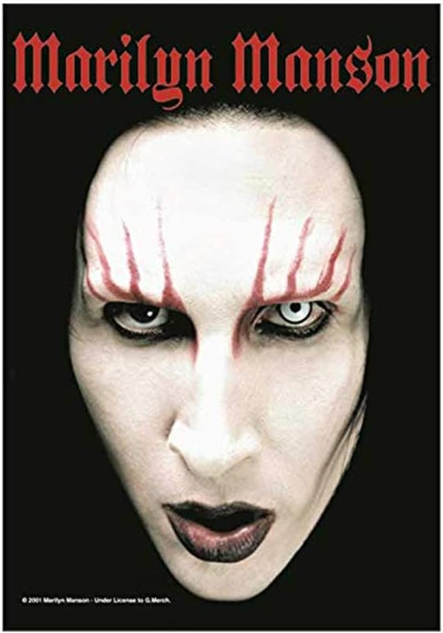 Head Shot Marilyn Manson Fabric Poster