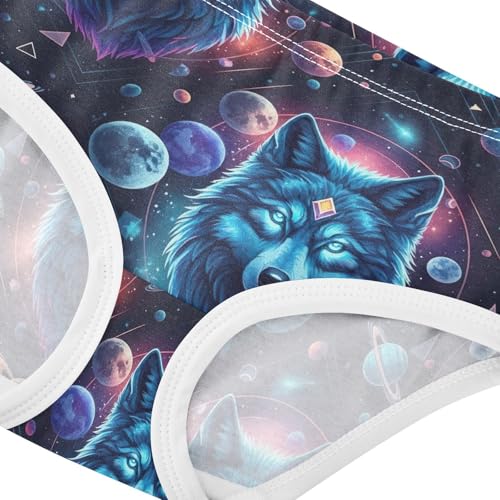 Joisal Fun Toddler Underwear Floral 2t Cotton Panties Little Girl Mystical Blue Wolves Planets Underpants Briefs4