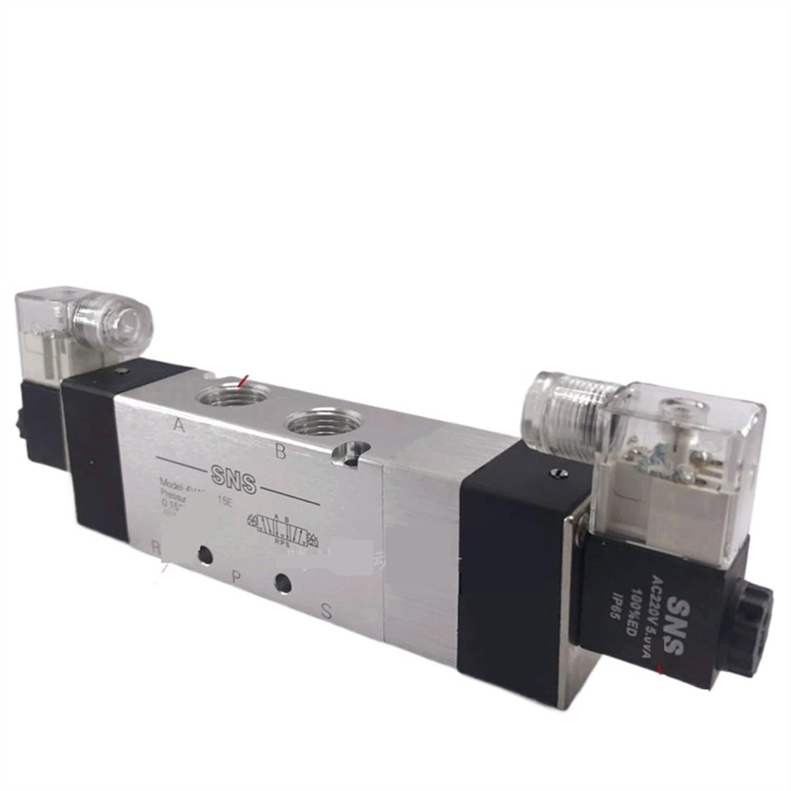 Électrovanne 4V430-15 résoud les pertes de pression pneumatique double bobine AC220V 5/2
