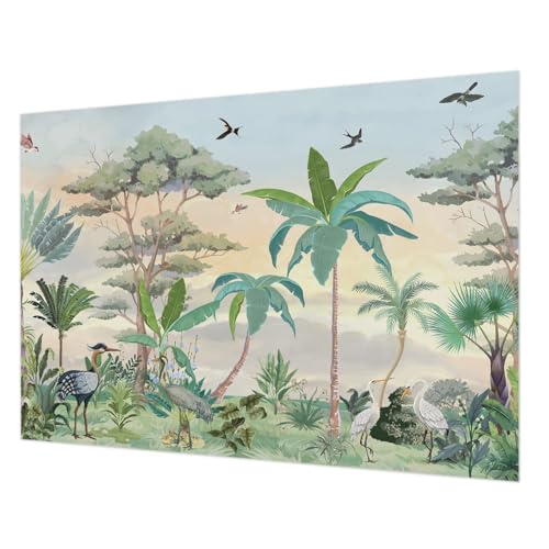 Tapisserie intissée flore exotique pour salon et chambre chaleureuse