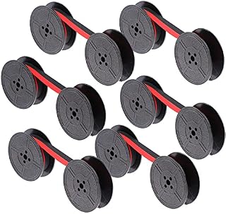 NIU MANG 6 Pairs Universal Typewriter Ribbon Twin Spool Black Red Calculator Ribbons Replacement Typewriter Ink Spool Ribbon