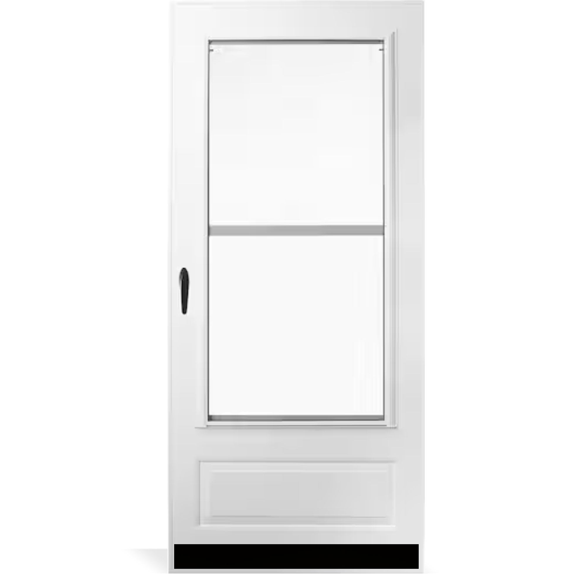 Deck the Door Decor Storm Door Protection Plate – Anodized Aluminum Kick Plate – Screw Mount – Durable Door Protection – Satin Black – 3" x 30"
