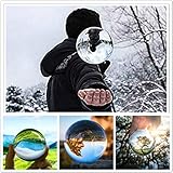 SunAngel Photography Crystal Ball Photography Globe Photography Glass Ball Photography Lensball for Divination or Wedding/Home/Photography or Office Decoration (80MM with Crystal Stand, Clear)