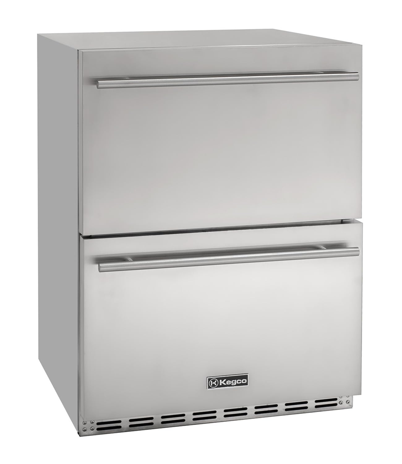 Kegco Built-In Stainless Steel Commercial Two-Drawer Outdoor Refrigerator HK-24D-SS