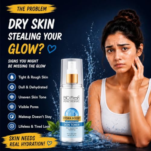 Image of BIOFRESH Pure Herbal Hydra Boost Skin Toner - 100Ml with Hyaluronic Acid, Skin Quenching Hydration for Soft, Supple & Refreshed Skin, No Parabens, Nano Multi-Vit Herbal Extract, Suitable for All Skin Types (Pack of 2)