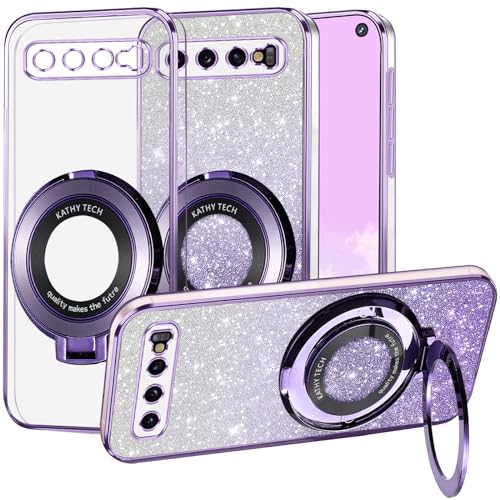 Coque transparente Samsung S10 avec anneau support magnétique