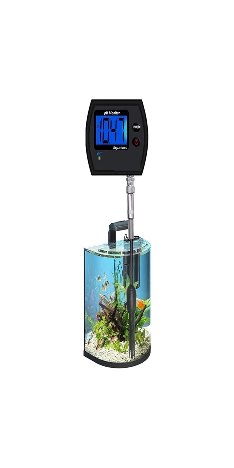 PH Meter for Aquarium Multi-Parameter Water Quality Monitor pH Monitor(EU Plug)